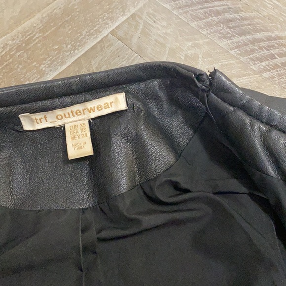 Zara Black faux leather jacket - Picture 4 of 4